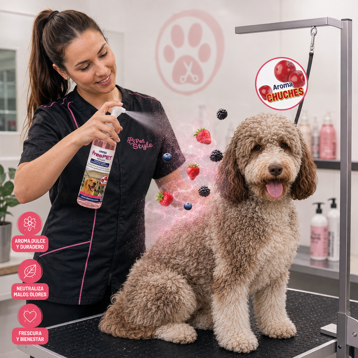 Bruma Perfumada para Perros | Aroma Chuches, Talco y Colonia | AMPER