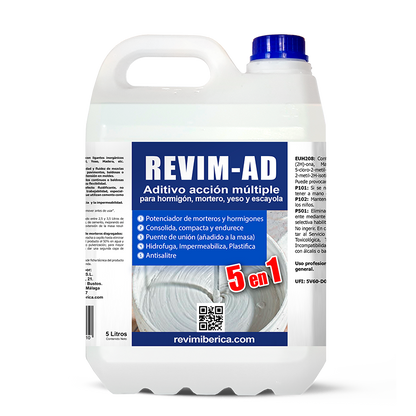 REVIM-AD – Aditivo profesional 5 en 1 para construcción y reformas