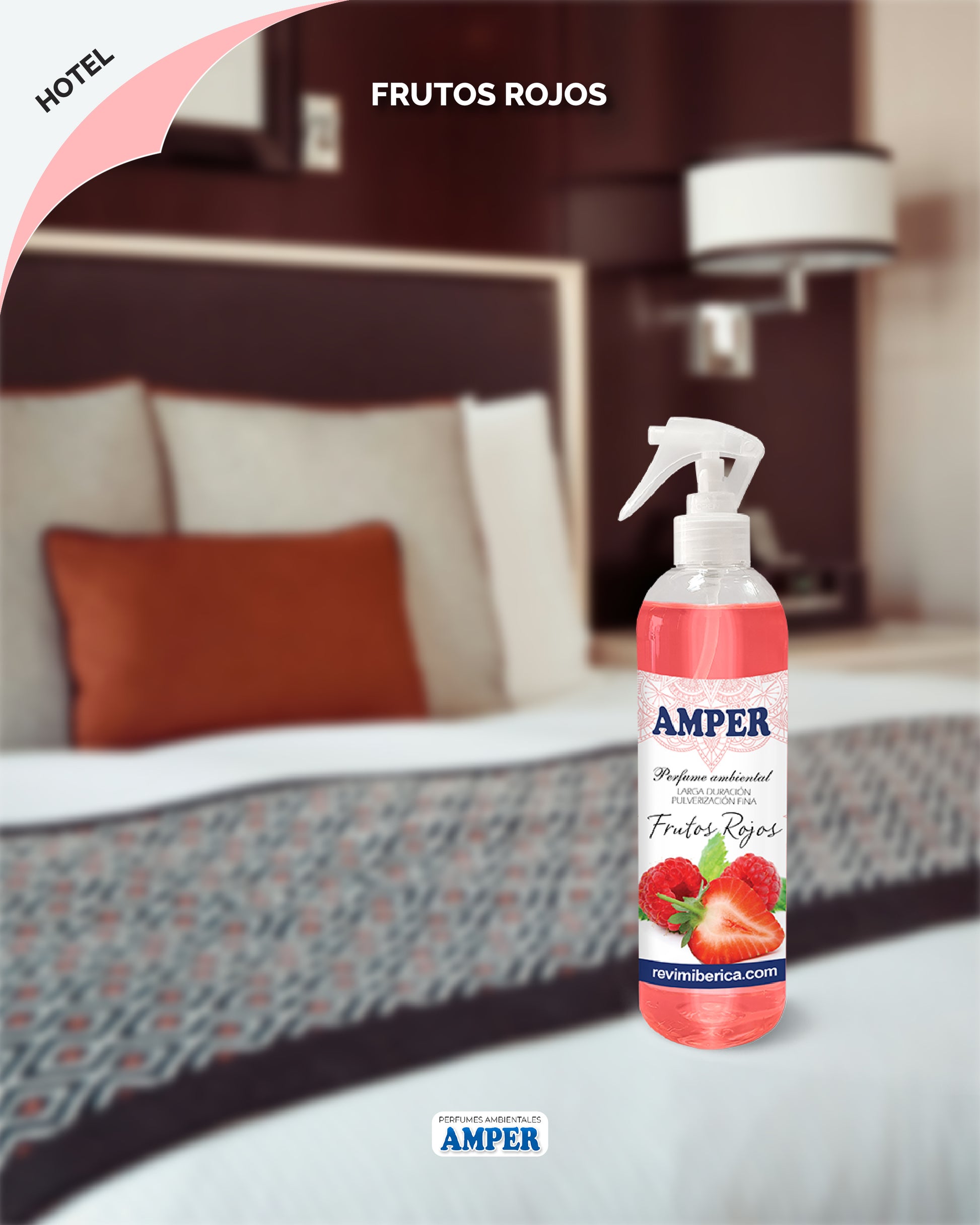 Ambientador profesional de esencia concentrada con aroma a frutos rojos con fabricación española