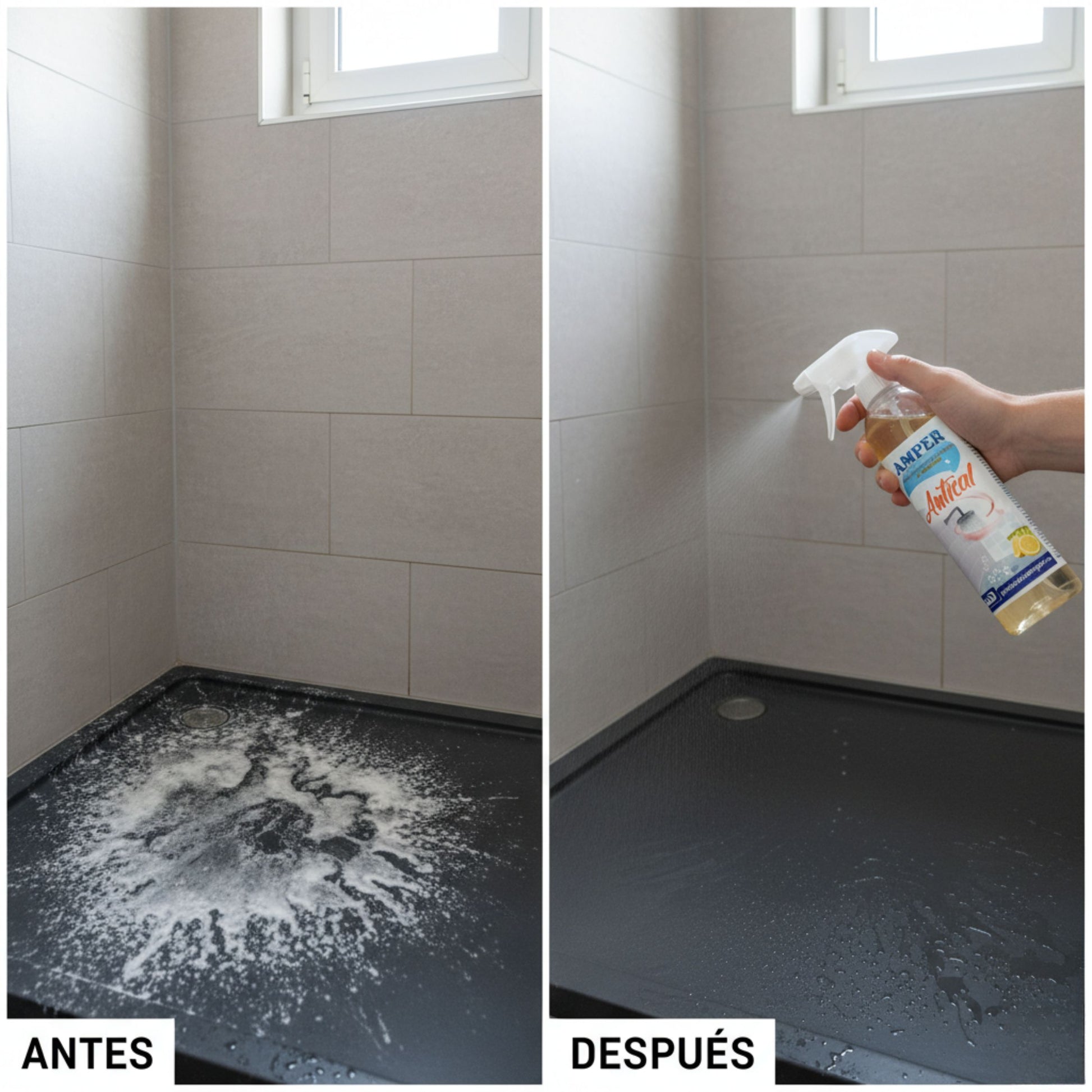 Eliminador de cal AMPER aroma limón para limpieza eficaz en baño y cocina