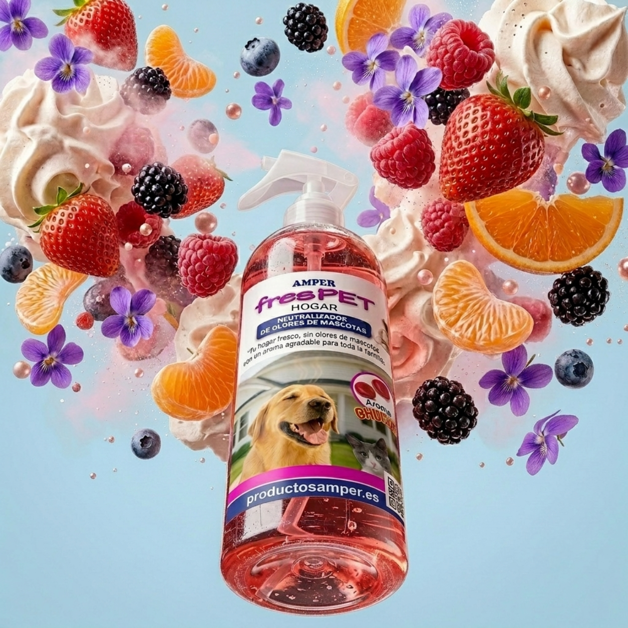 Bruma Perfumada para Perros | Aroma Chuches, Talco y Colonia | AMPER