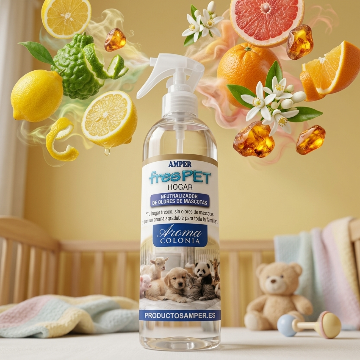 Bruma Perfumada para Perros | Aroma Chuches, Talco y Colonia | AMPER