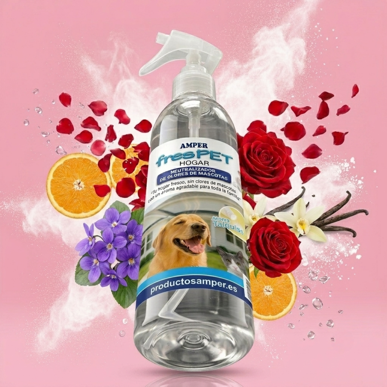 Bruma Perfumada para Perros | Aroma Chuches, Talco y Colonia | AMPER