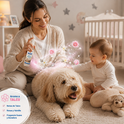 Bruma Perfumada para Perros | Aroma Chuches, Talco y Colonia | AMPER