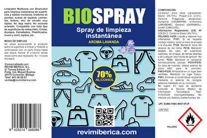 BIO SPRAY | Limpiador Instantáneo Multiusos con Bioalcohol de Secado Rápido