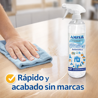 Limpiador multi-superficies que deja brillo y aroma fresco sin dañar materiales
