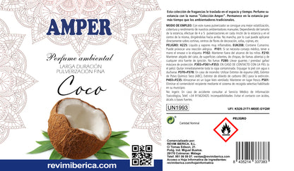 Ambientador aroma COCO AMPER | Aroma tropical con leche y agua de coco