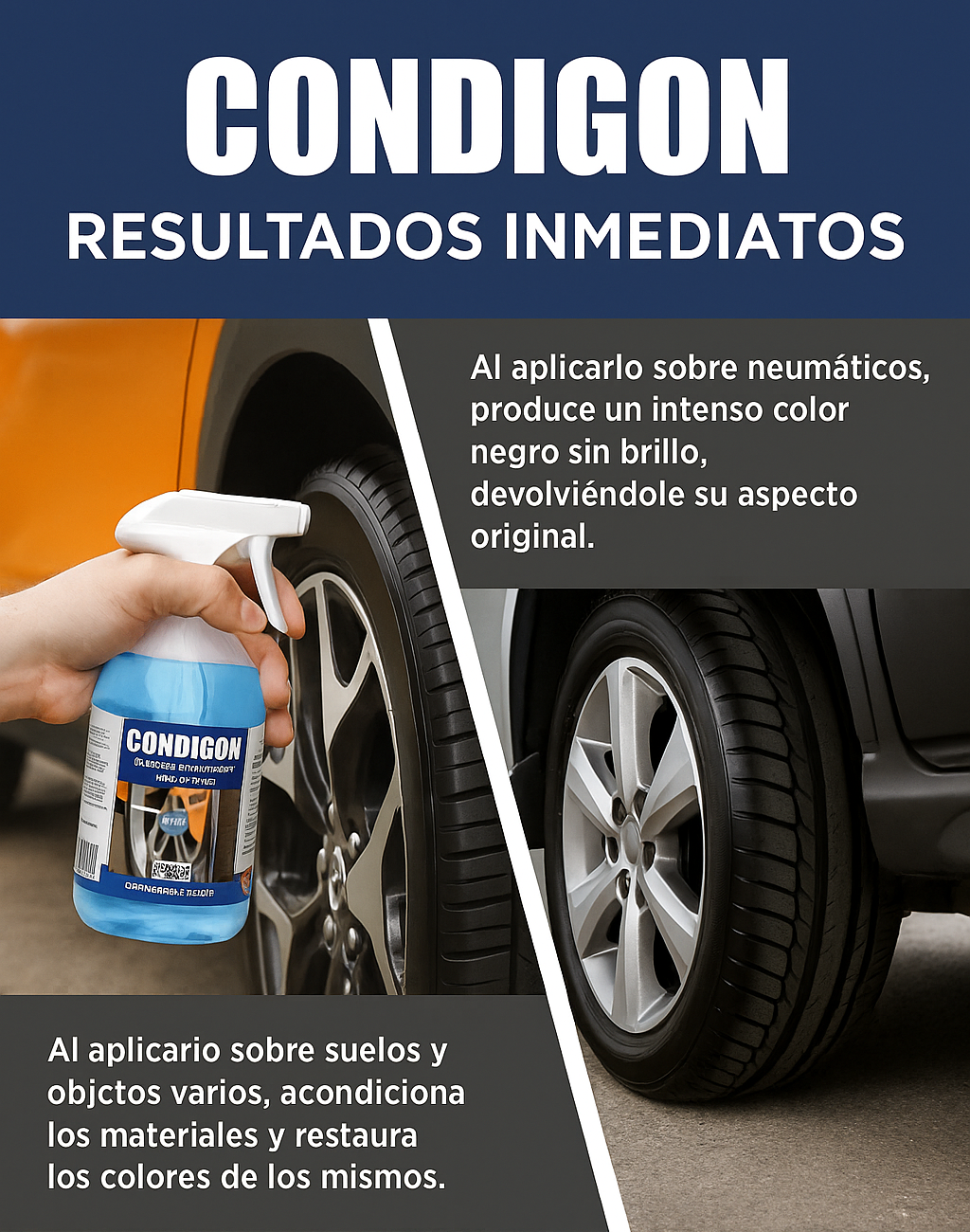 CONDIGON. Acondicionador de gomas, neumáticos