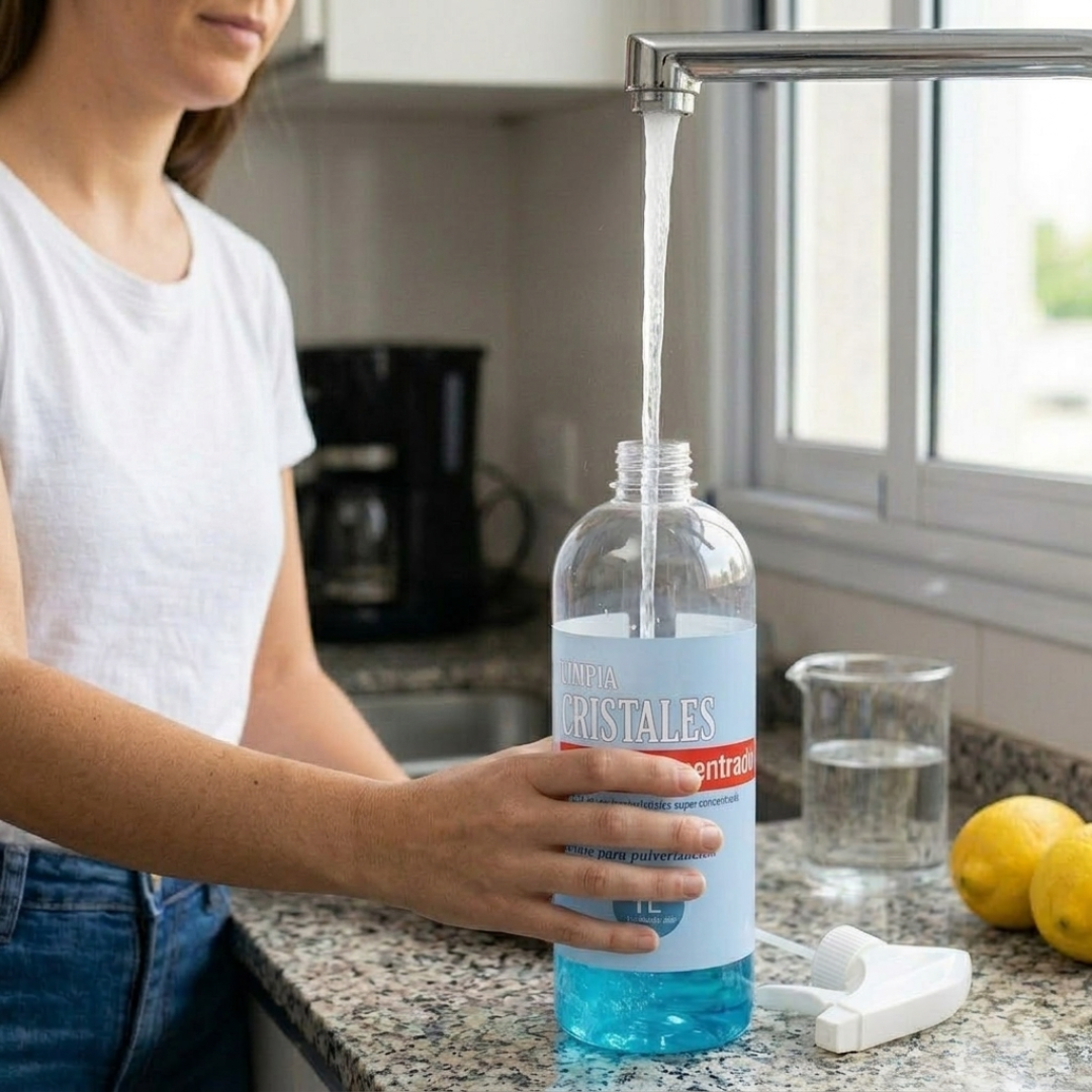 Limpiacristales Superconcentrado Profesional con Envase Dosificador para Diluciones Precisas | Limpia, Desengrasa y Abrillanta Cristales y Espejos