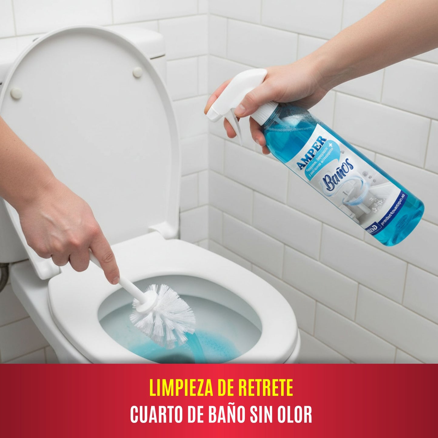 Limpiador de Baños AMPER – Lavabos, Retretes y Azulejos | Limpieza profunda y brillo