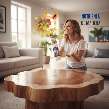 Abrillantador nutritivo para madera GLEYSE - AROMA A PAPAYA – Limpia, nutre y protege
