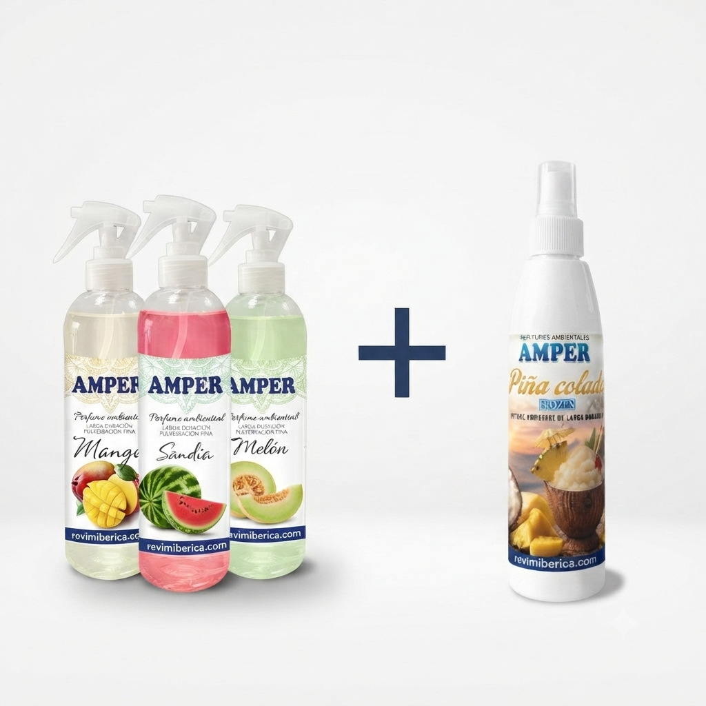 Pack de 4 AROMAS de Ambientadores AMPER – Verano, Otoño, Invierno, o Sorpresa