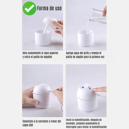 Humidificador con Pack de 2 Recambios de Ambientador – 250 ml cada uno