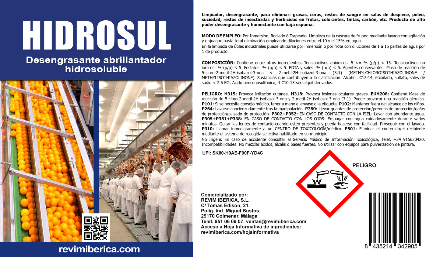 Desengrasante Abrillantador hidrosoluble - HIDROSUL
