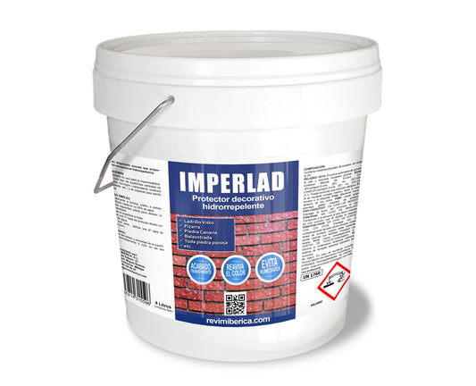 IMPERLAD – Impermeabilizante transparente  | Protector Hidrorrepelente | Transparente para Ladrillo y Fachadas | Resistente al calor, viento y frío extremo.