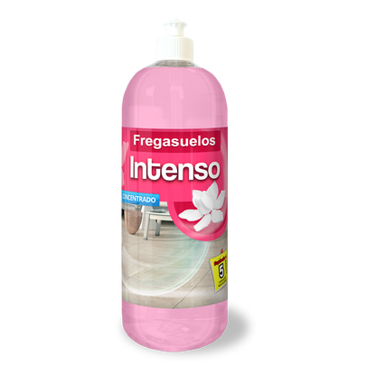 Fregasuelos INTENSO AMPER, limpieza profesional con aroma floral intenso y duradero.