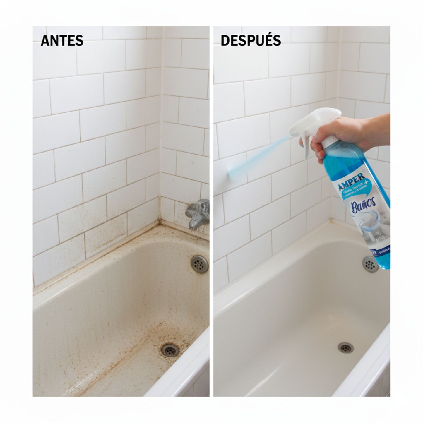 Limpiador de Baños AMPER – Lavabos, Retretes y Azulejos | Limpieza profunda y brillo