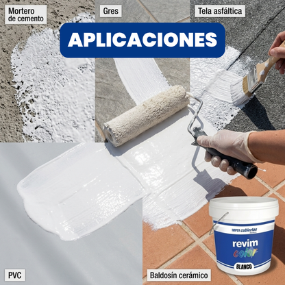 Imper Cubiertas Blanca – Pintura de 5kg Caucho Acrílico Impermeabilizante para Terrazas, Cubiertas y Azoteas