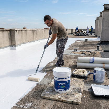 Imper Cubiertas Blanca – Pintura de 5kg Caucho Acrílico Impermeabilizante para Terrazas, Cubiertas y Azoteas