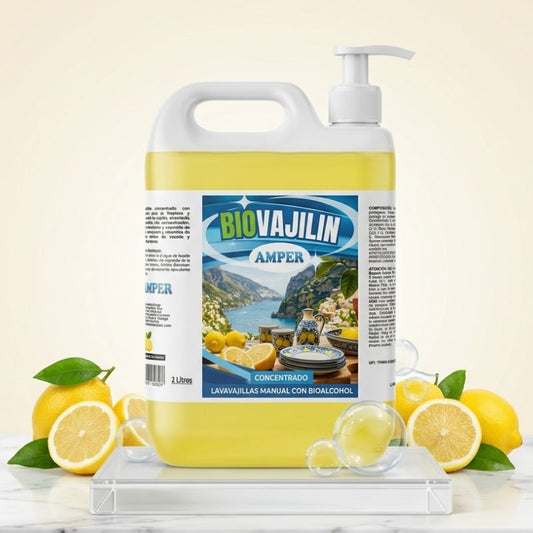 Lavavajillas BIO con aroma a limón – Concentrado con bioalcohol, dosificador y alto rendimiento