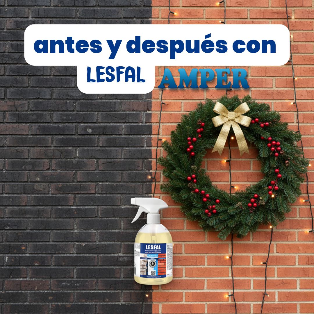 LESFAL AMPER limpiador de fachadas que elimina cal, hollín y polución antes de Navidad