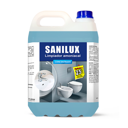 SANILUX | Limpiador Amoniacal Concentrado. Higiene diaria y desinfección profesional para baños