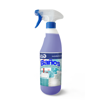 Producto de limpieza para baños AMPER con acción desincrustante y efecto brillante