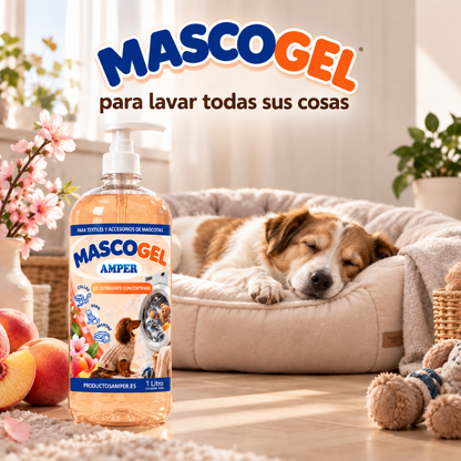  MASCOGEL para lavar camas, mantas, ropa y textiles de perros y gatos