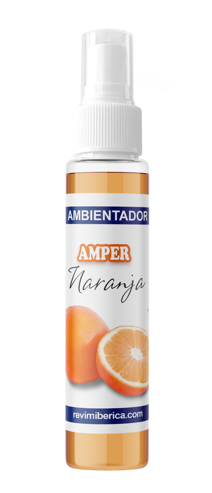 El ambientador de naranja AMPER estimula, refresca y perfuma con esencias cítricas. Úsalo en casa, coche, ropa o durante yoga. Formato hasta 5 litros. Aroma permanente.

