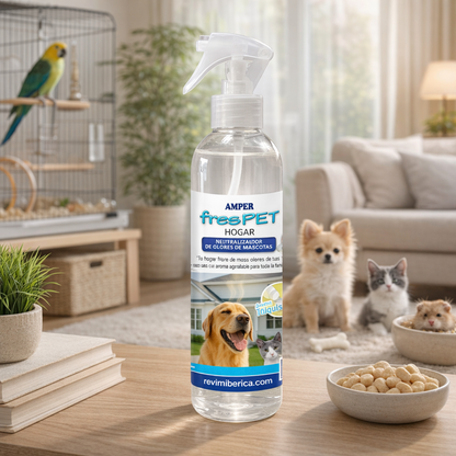 Neutralizador de olores de mascotas FresPET Hogar en spray para perros, gatos, conejos y hámsters