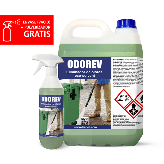 Eliminador de Olores Tuberías, Bajantes, Desagües y Fosa Séptica Eco-Solvent | ODOREV 1L