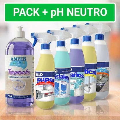 Caja de productos de limpieza profesional - Pack OFERTA 6 productos de ahorro