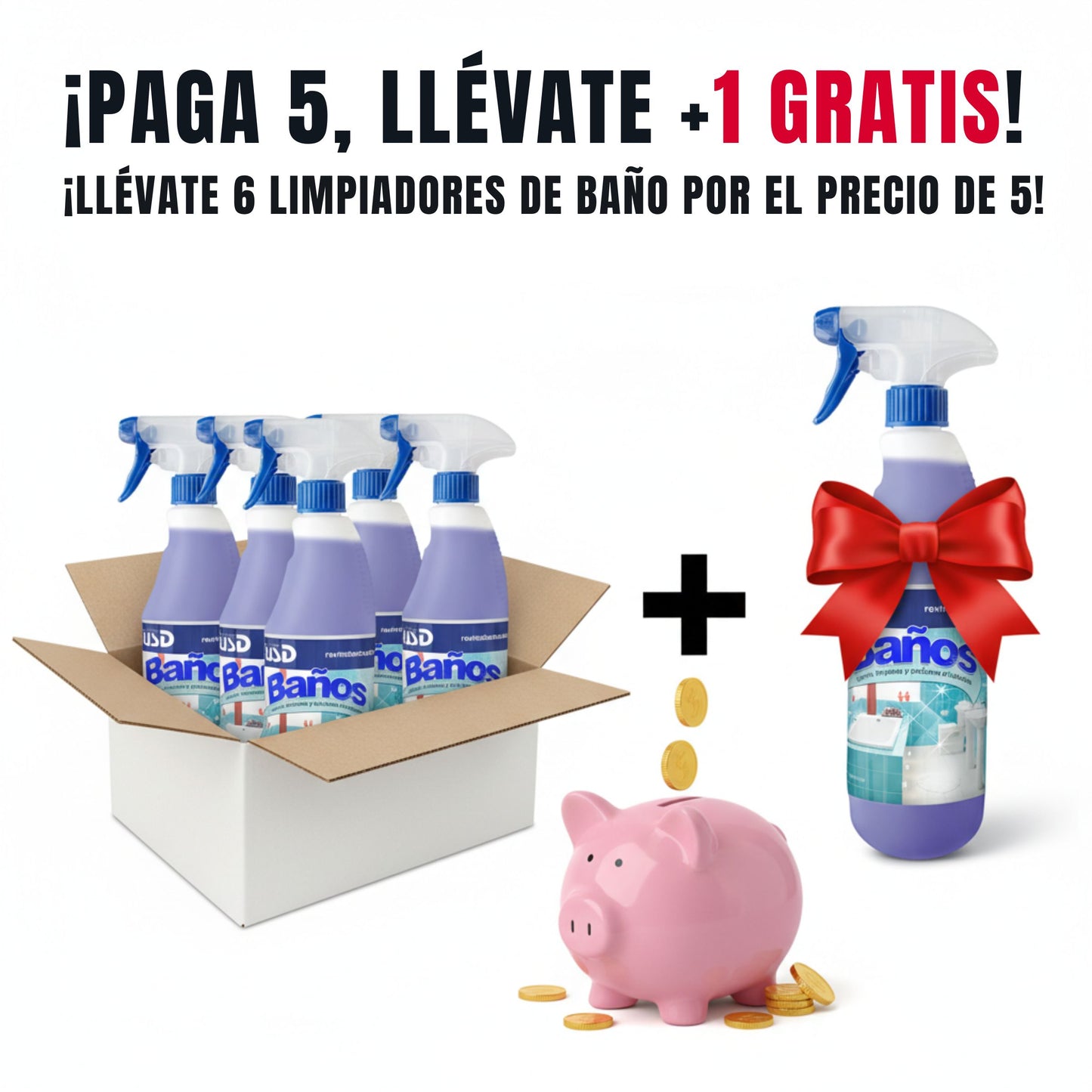 Limpiador Multiusos para Baños. Fragancia Fresca y muy agradable