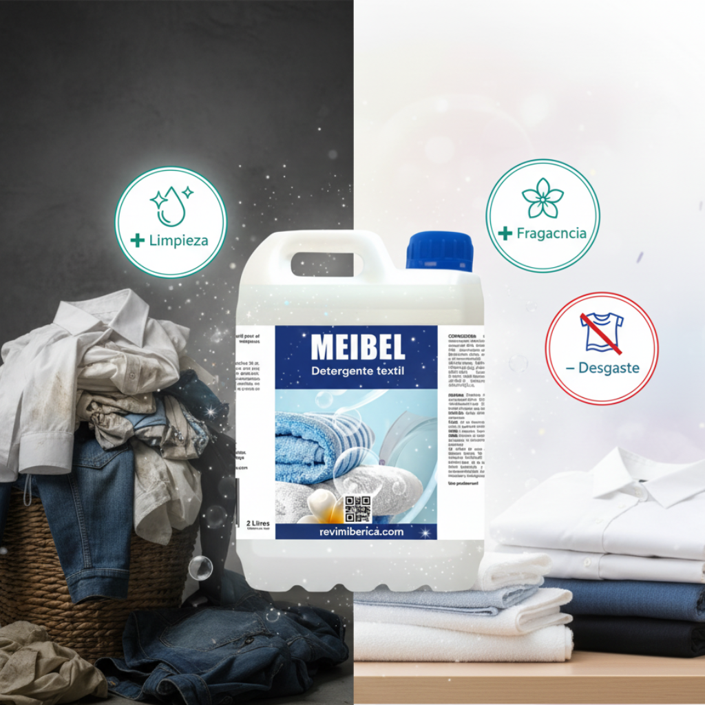 Pack Lavandería Dúo MEIBEL 2L + 2L | Detergente Líquido y Suavizante Profesional para Ropa Limpia y Suave