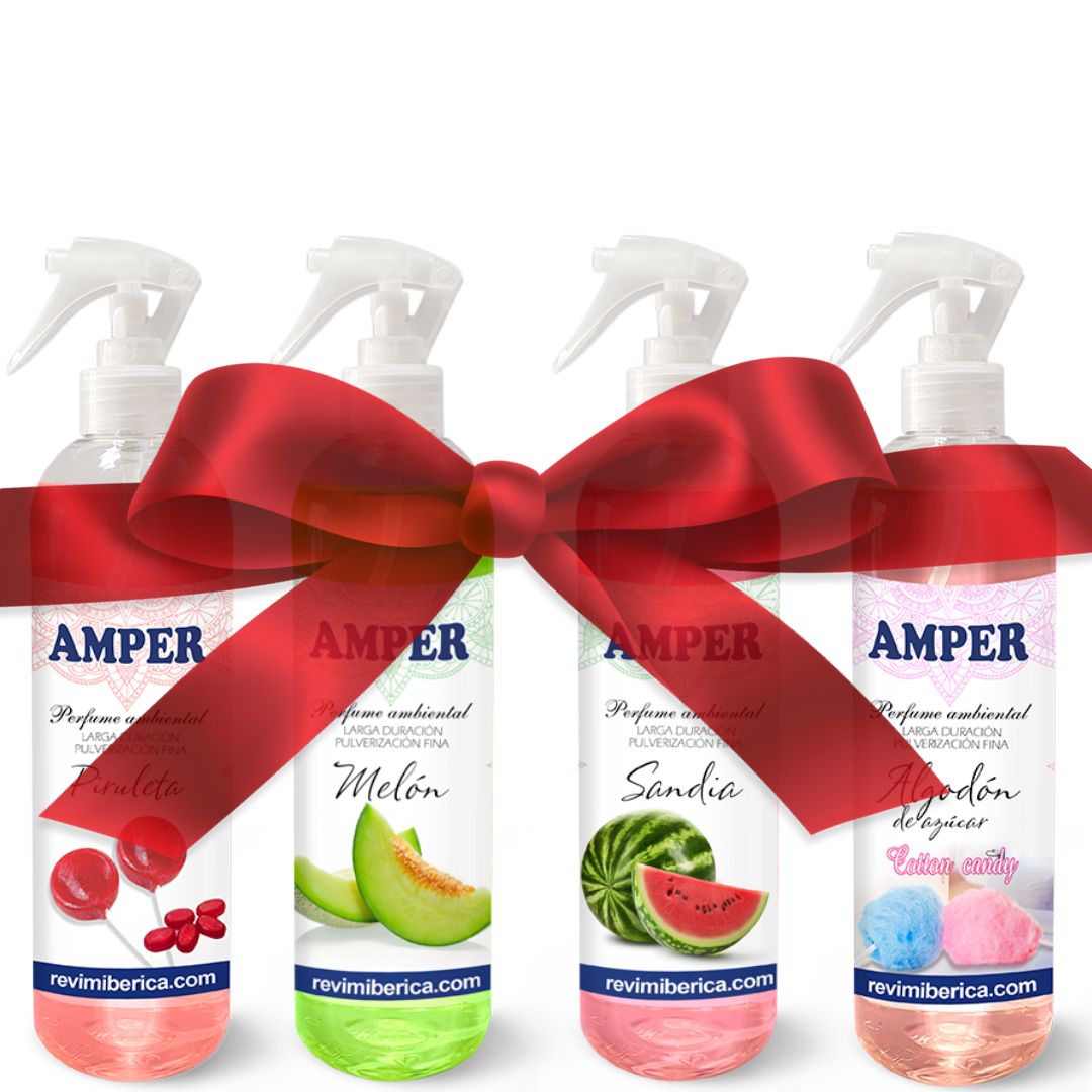 Pack de ambientadores CHUCHES AMPER con aromas de piruleta, sandía, melón y algodón