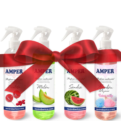 Pack de ambientadores CHUCHES AMPER con aromas de piruleta, sandía, melón y algodón