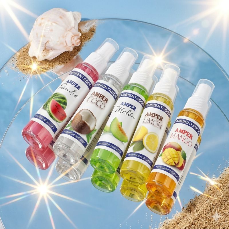 pack ambientadores verano amper fragancias frutales tropicales 5 mas 1 gratis