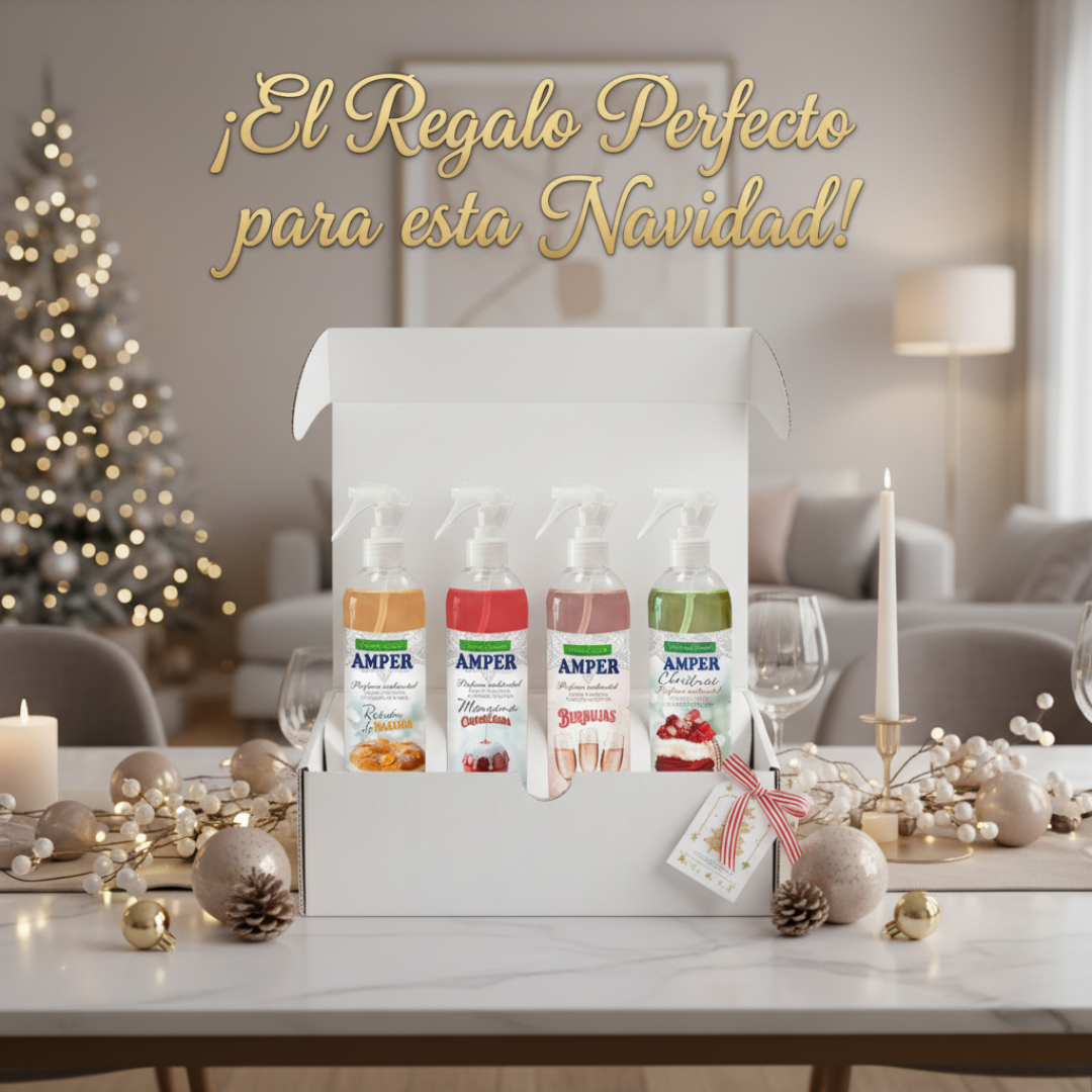 Pack edición limitada AMPER Navidad – Burbujas, Manzana, Christmas y Roscón