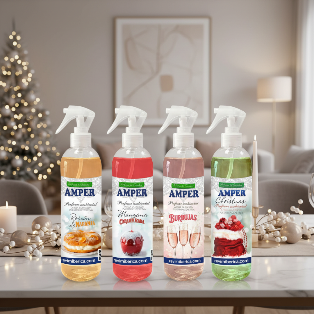 Pack de ambientadores AMPER de Navidad con 4 aromas festivos edición limitada