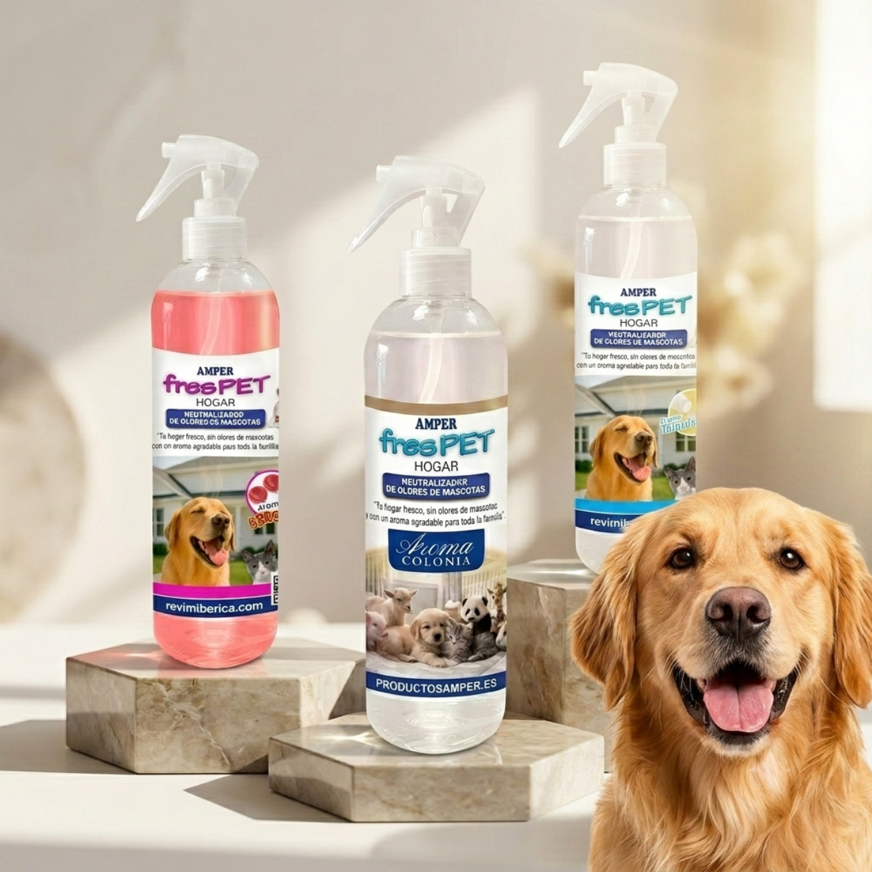 Bruma Perfumada para Perros | Aroma Chuches, Talco y Colonia | AMPER