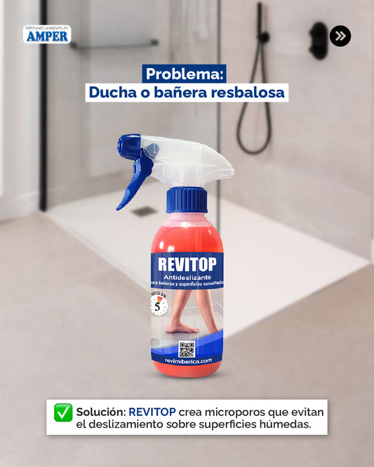 REVITOP PRODUCTO QUE CREA MICROPOROS QUE EVITAN LAS CAIDAS EN LA DUCHA 