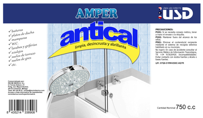 Antical AMPER – Limpieza profunda y brillo para baños y grifería