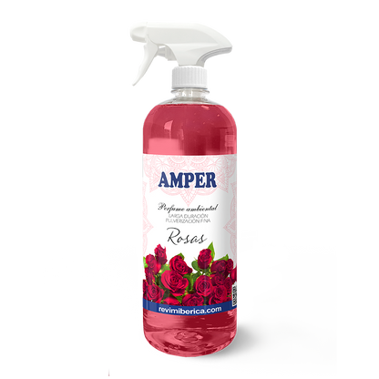 Ambientador de Rosas Rojas AMPER | Aroma de agua de rosas, elegante y relajante para tu hogar