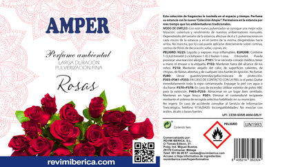 Ambientador de Rosas Rojas AMPER | Aroma de agua de rosas, elegante y relajante para tu hogar