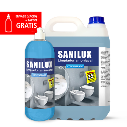 SANILUX | Limpiador Amoniacal Concentrado. Higiene diaria y desinfección profesional para baños