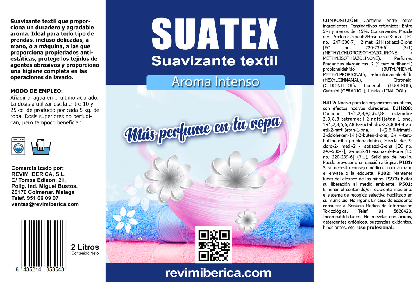 Pack Lavandería DUO: Detergente Ropa Color MEIBEL + Suavizante SUATEX Aroma Intenso