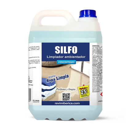 Limpiador ambientador SILFO Ropa Limpia de AMPER, limpieza profunda con aroma fresco y duradero.