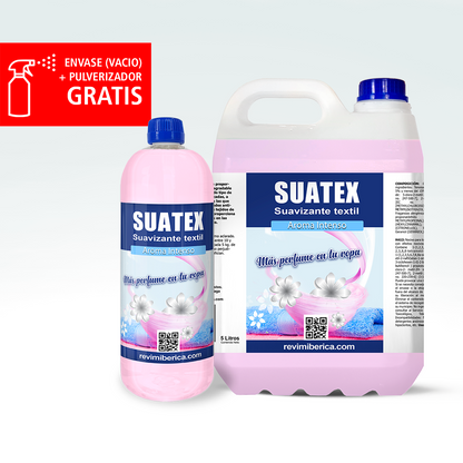 SUATEX. Suavizante textil profesional ideal para todo tipo de prendas incluso delicadas, a mano o a máquina.