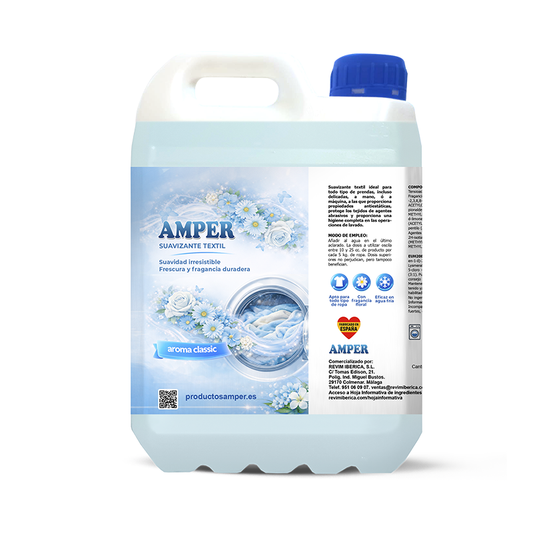 SUATEX. Suavizante textil profesional ideal para todo tipo de prendas incluso delicadas, a mano o a máquina.