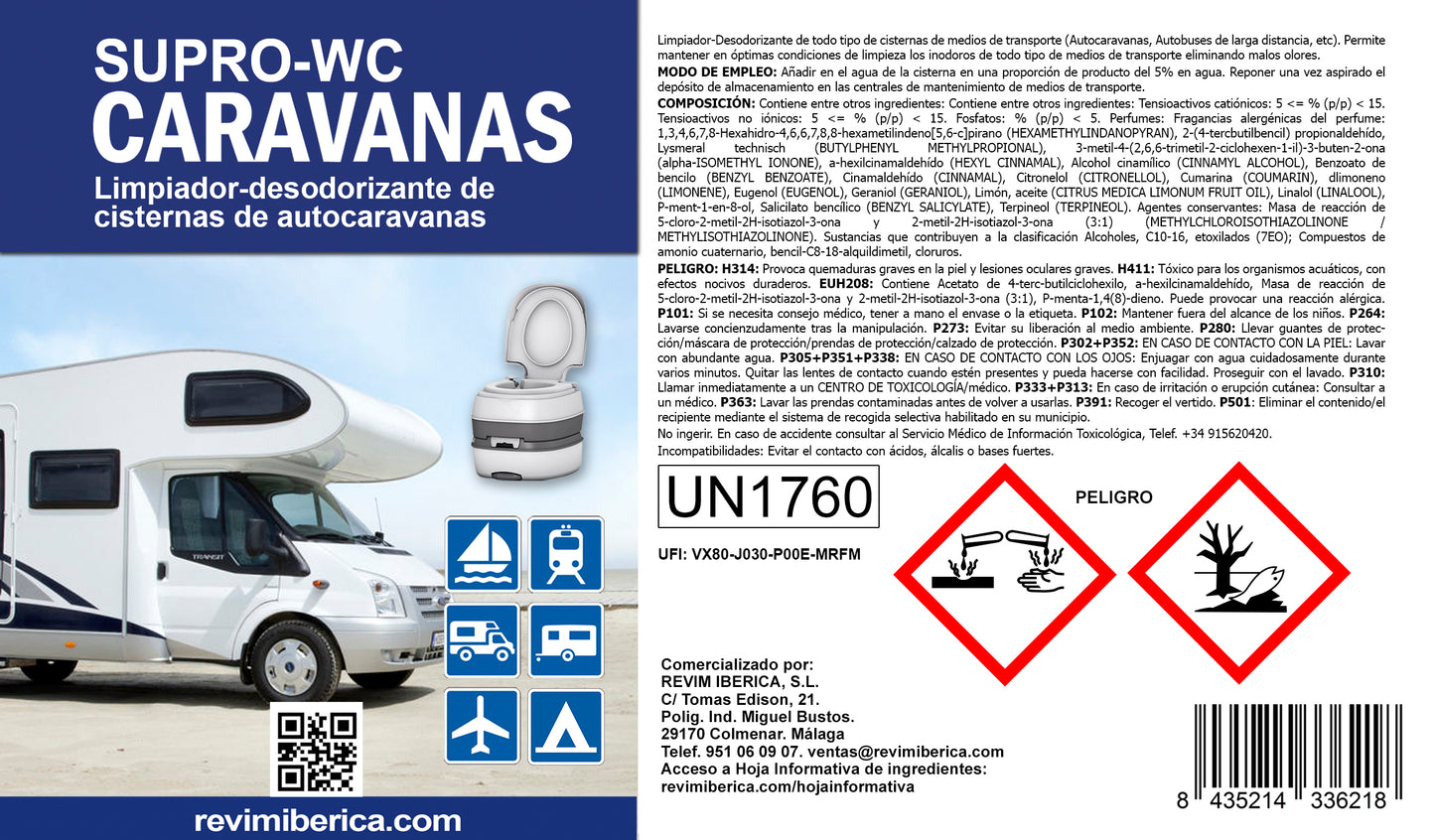Limpiador de Cisternas para Autocaravanas | Elimina Olores y Limpia Fácil. SUPRO WC CARAVANAS